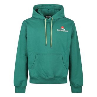 Casablanca Smaragdgroene Hoodie - Heren - Hoodies - Groen - L - Hoodies & sweatvesten