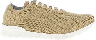 Kiton Beige Cotton Athletic Mens Sneakers