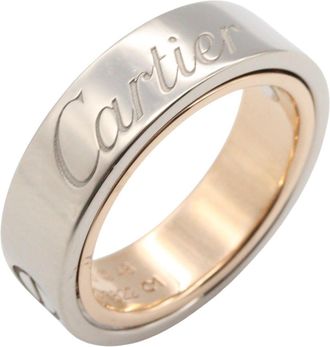 Cartier Gold Silver Pink Gold (18K) White Gold (18K) Band Ring (Pre-Owned)
