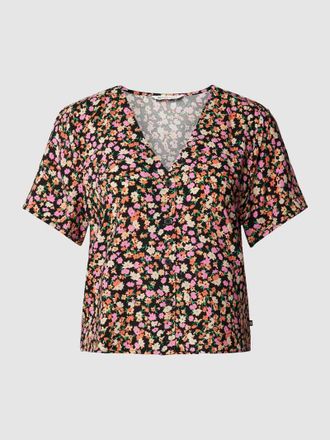 Tom Tailor Denim Blusenshirt mit Allover-Muster Modell BLOUSE in Pink, Gr&ouml;&szlig;e XXL