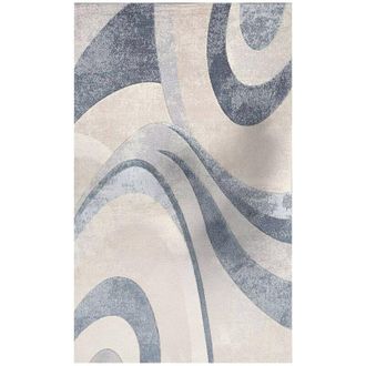 Dmora Alfombra Hot Springs, Forma, Antideslizante, 220x140 Cm Azul