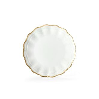 Medard De Noblat Plato de postre (x6) Porcelena Blanco/Oro