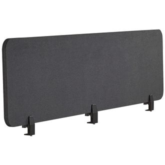 Beliani Panel Separador Gris Oscuro 180 X 40 Cm Poli&eacute;ster Pet Pantalla Ac&uacute;stica Oficina Wally