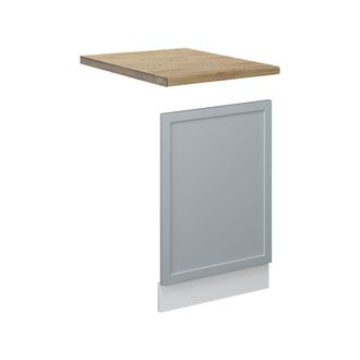 Vicco Panel Frontal Fame-line, Azul Claro-gris, 45 Cm, Et Roble Vicco