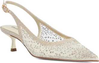 Dune London Cirelle Pointed Toe Slingback Sandal in Gold at Nordstrom, Size 36