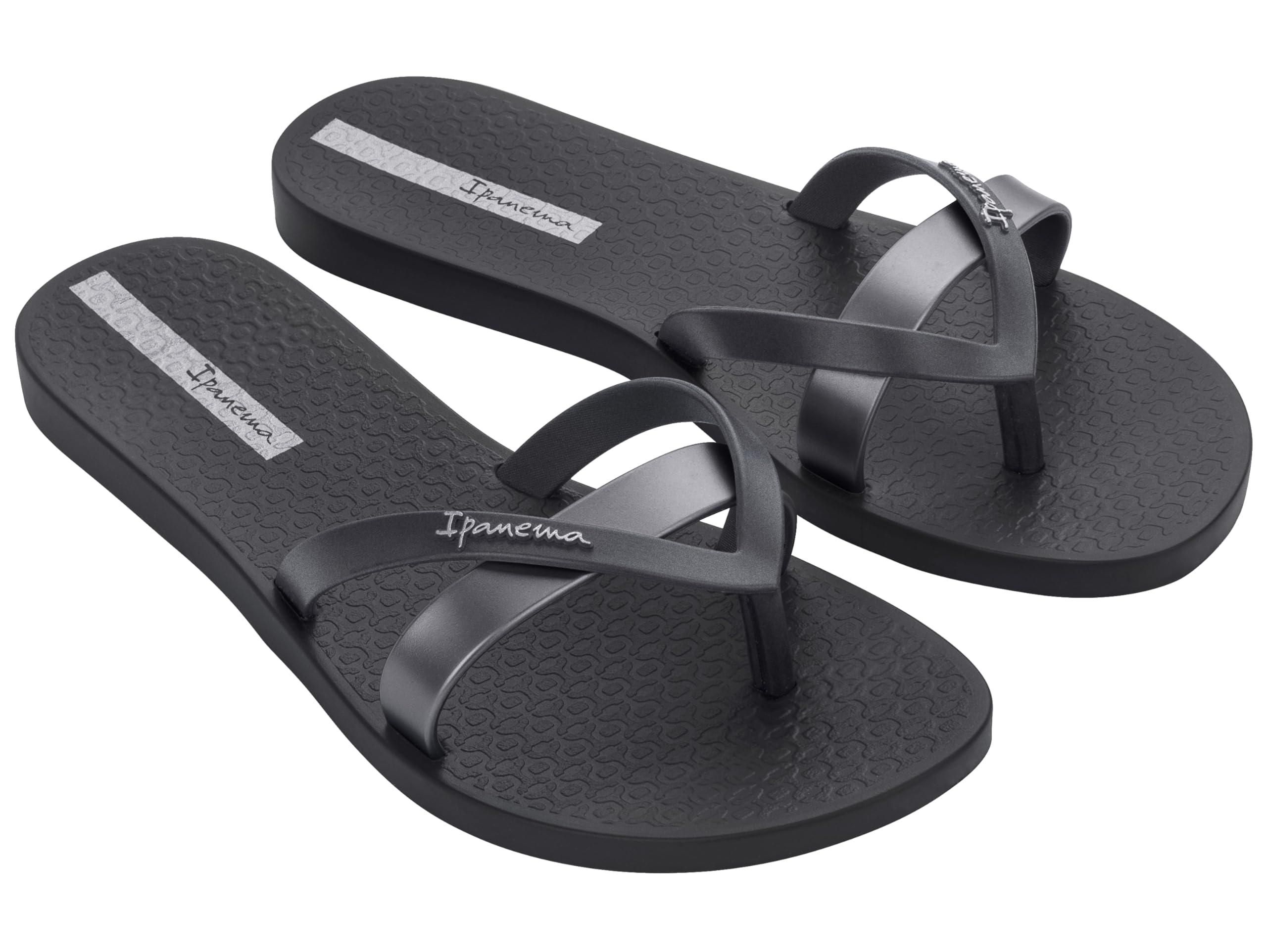 Ipanema Damen Kirei Fem Sandale, Schwarz Silber, 40/42 EU, schwarz