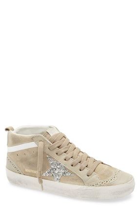 Golden Goose Mid Star Sneaker in Beige/Platinum at Nordstrom, Size 12Us
