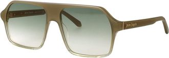 Palm Angels Camino Zonnebril - unisex - Zonnebrillen - Groen - 58 MM - Accessoires