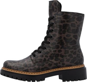 Rieker Pearl Bikerlaarzen - Dames - Veterlaarzen - Veelkleurig - 41 EU - Leer - Schoenen