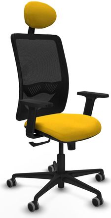 Piqueras y Crespo Silla De Oficina Piqueras Y Crespo Zulema Negro Amarillo Ruedas