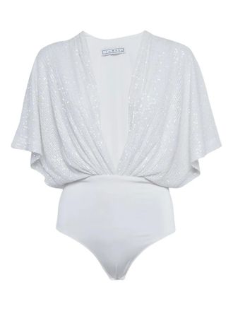 In The Mood For Love Body con paillettes - Bianco