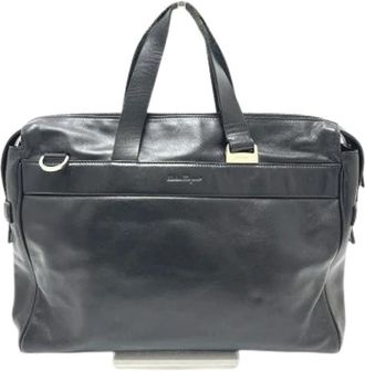 Ferragamo Pre-owned Tote Bag - Heren - Vintage Shopper - Zwart - ONE Size - Leer - Vintage