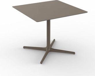 Resol Mesa Cuadrada 90x90 Toledo Resol Madera Metal Marr&oacute;n