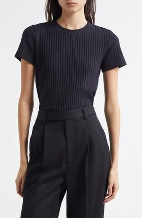 Vince Rib Crewneck Top in Coastal Blue at Nordstrom Rack, Size X-Small