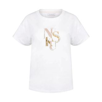 Nukus Nukus, Dames, Tops, Beige, Maat: 2XL