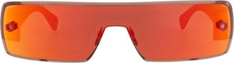 Alaia Shield-Frame Metal Sunglasses
