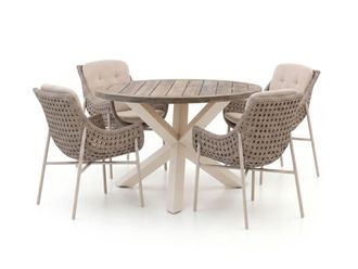 Manifesto Furniture Manifesto Novara/ROUGH-Y &oslash;120cm dining tuinset 5-delig