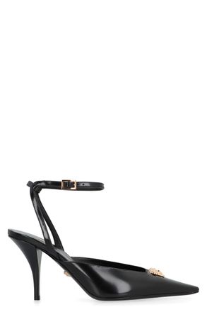 Versace Womens Black Leather La Medusa Pumps - Size EU 37