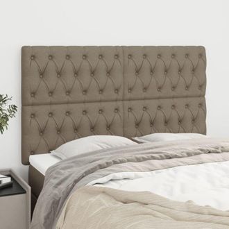 vidaXL Cabeceros 4 Unidades Tela Gris Taupe 72x7x78/88 Cm Vidaxl