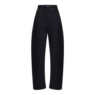 Bottega Veneta Jeans, Dames, Blauw, XS, Katoen, Jeans met wijde pijpen