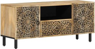 vidaXL Mueble De Tv Madera Maciza De Mango 105x33x46 Cm Vidaxl