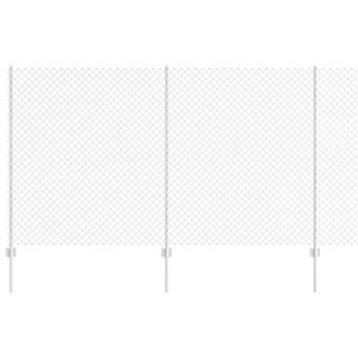 Berkfield Home Chain Link Fence with 20 U Posts Silver 1.4x10 m Steel