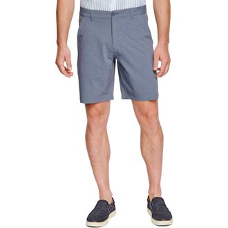 Johnston & Murphy XC4 Performance Flat Front Shorts in Blue at Nordstrom, Size 32