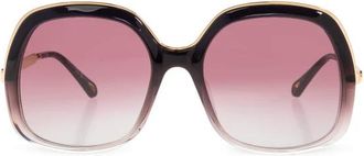 Chlo&eacute; Zonnebril - Dames - Zonnebrillen - Rood - 56 MM - Accessoires