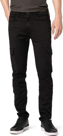 Hudson Ace Slim Fit Cargo Jeans in Black at Nordstrom Rack, Size 29
