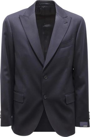 Lardini Heren, Jassen, Blauw, Maat: 2XL Wol