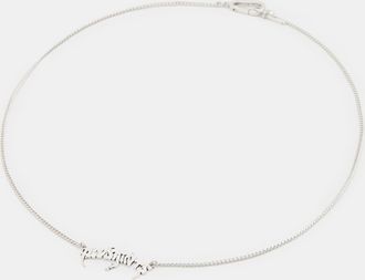 AllSaints Mens Main: 100% Sterling Silver Phang Sterling Silver Logo Necklace, Size: One Size