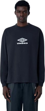 Umbro Logo Motif T-Shirt - Heren - Longsleeves - Zwart - XL - Katoen - Tops