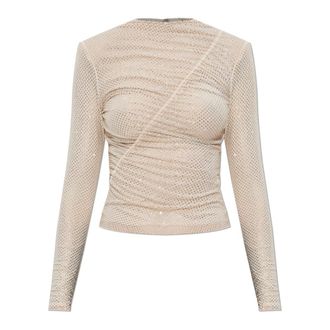 Self Portrait Dames, Tops, Beige, Maat: S Leer