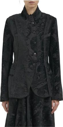 Marc Le Bihan Brocade Viscose Blazer - Dames - Jassen - Zwart - Maat: M Viscose