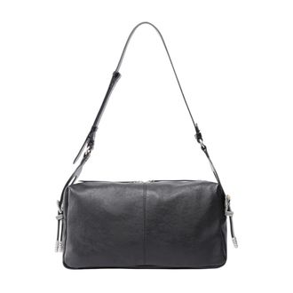 Pinko Shoulder Bags, female, Black, Size: ONE SIZE 24 Classic Vitello New Biker