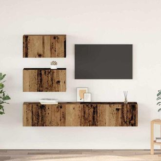 vidaXL Vidaxl - Conjunto De Mueble De Tv 4 Pcs Madera Vieja 80 X 30 X 30 Cm