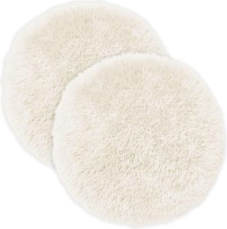 vidaXL Funda De Almohada 2 Pcs Heerlen Blanco &Oslash; 30 Cm Fleece Pv Vidaxl