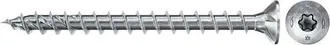 Fischer Power-fast Ii Ctf 5,0x70 - Pzas: 100 - Tornillo Aglomerado Con Cabeza Avellanada - Engarce Tx - Rosca Total Y Cincado