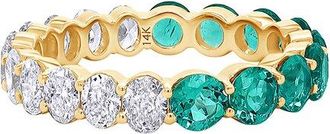 Meira T 14K 2.82 Ct. Tw. Lab-Grown Diamond & Lab-Grown Emerald Ring