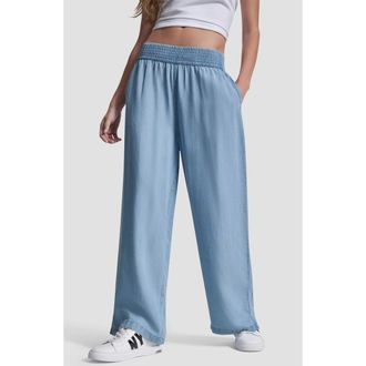 DKNY Wide Leg Ankle Crop Pants in Chambray at Nordstrom Rack, Size X-Large