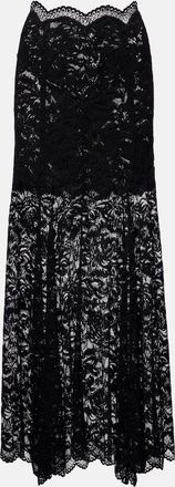 Paco Rabanne Gonna lunga in pizzo floreale