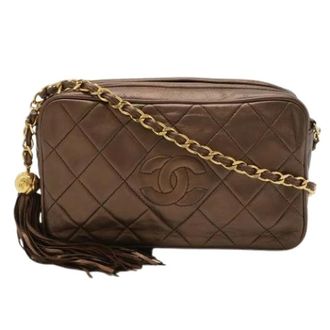 Chanel Pre-owned Cross Body Bags, female, Brown, Size: ONE SIZE Pre-owned Matelasse Shoulder bag