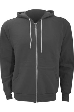 Bella + Canvas Canvas Unisex Zip-up Polycotton Fleece Hooded Sweatshirt / Hoodie