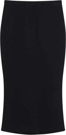 Givenchy Zwarte Lange Rok Gonna Lunga - Dames - Midirokken - Zwart - M - Rokken