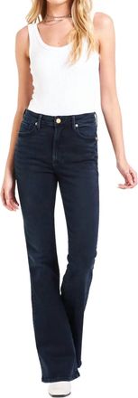 Dear John Denim Lacey High Rise Flare Jeans In Black
