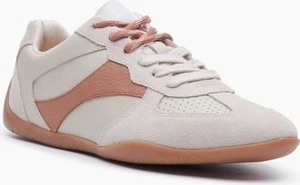 Hush Puppies Womens Hush Puppies Jovie Leather Womens TAUPE Trainers - Grey - Size: 6