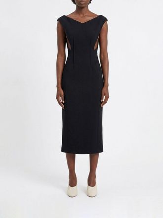 Jil Sander Abito midi Jil Sander in cr&ecirc;pe tecnico