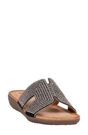 Good Choice Shoes Paxal Rhinestone Embellished Slide Sandal in Black at Nordstrom Rack, Size 7.5