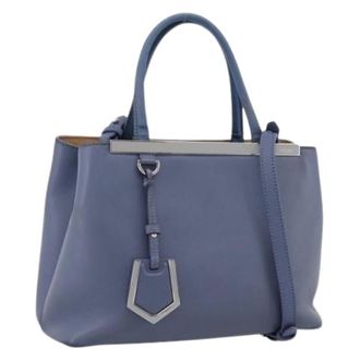Fendi Pre-owned Vintage Hand Bag - Dames - Vintage Handtas - Blauw - ONE Size - Leer - Vintage