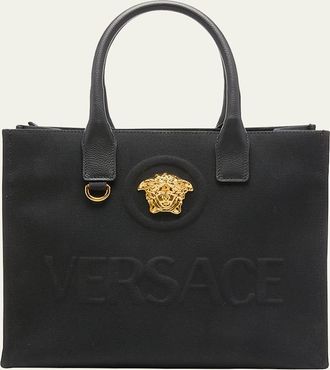 Versace La Medusa Mini Canvas Tote Bag